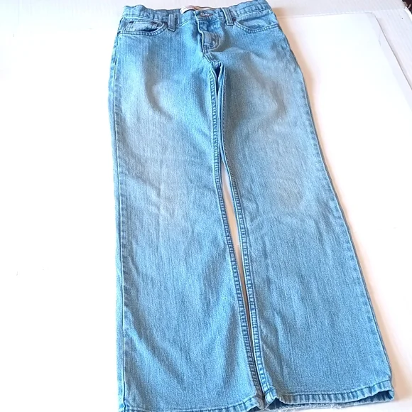 VTG Faded glory| girls bootcut light wash denim jeans Sz 12 - Picture 7 of 14
